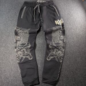 Men's Black Graphic Sweatpants